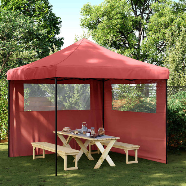Juhlateltta 292 x 292 x 315 cm Burgundi Oxford-kangas