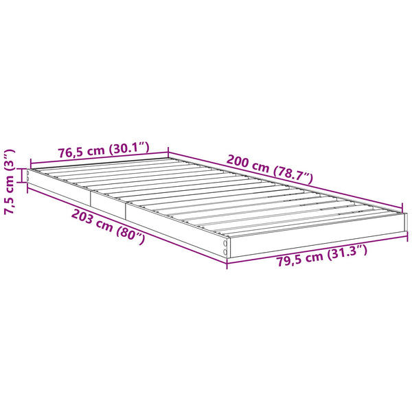 Lattiapunkka Savupähkinä 80 x 200 cm Tekninen puu