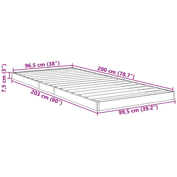 Lattiapunkka Betoni Harmaa 100 x 200 cm Tekninen puu
