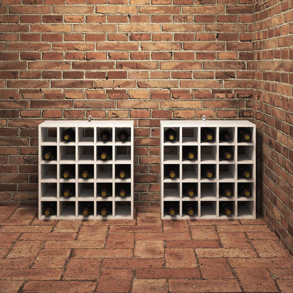 Viinipukki 2 kpl Valkoinen 56 x 25 x 56 cm Massiivinen mänty