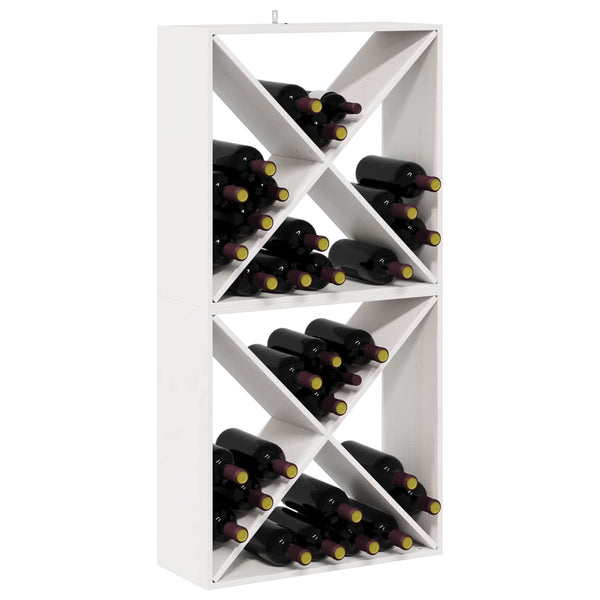 Viinipukki 2 kpl Valkoinen 62 x 25 x 62 cm Massiivinen mänty