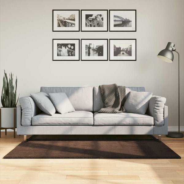 Matto HUARTE Ruskea 80 x 150 cm 100% polyesteri Litteä