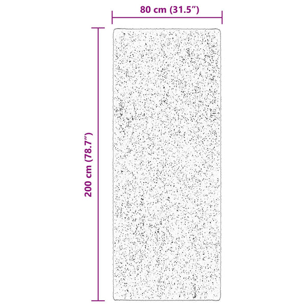 Matto HUARTE Ruskea 80 x 200 cm 100% polyesteri Litteä