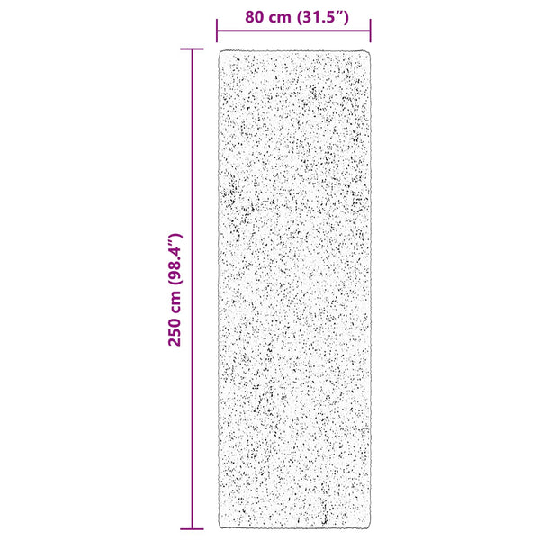 Matto HUARTE Ruskea 80 x 250 cm 100% polyesteri Litteä