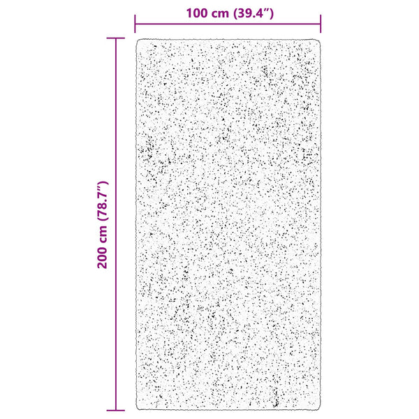 Matto HUARTE Ruskea 100 x 200 cm 100% polyesteri Litteä
