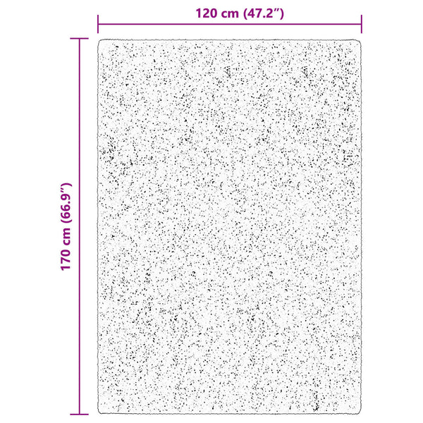 Matto HUARTE Ruskea 120 x 170 cm 100% polyesteri Litteä