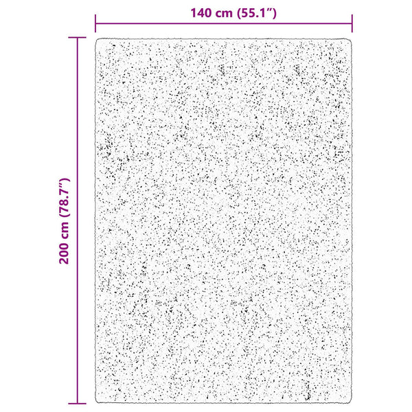 Matto HUARTE Ruskea 140 x 200 cm 100% polyesteri Litteä