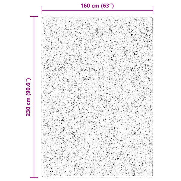 Matto HUARTE Ruskea 160 x 230 cm 100% polyesteri Litteä