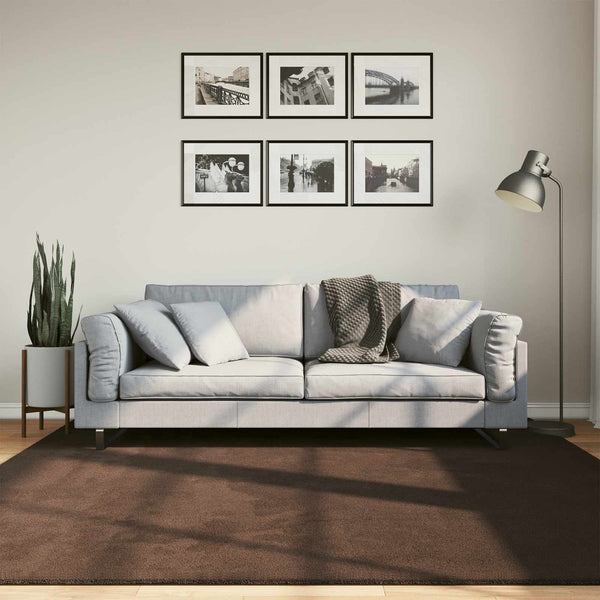 Keskikorkea pehmeä ja konepestävä matto HUARTE Ruskea