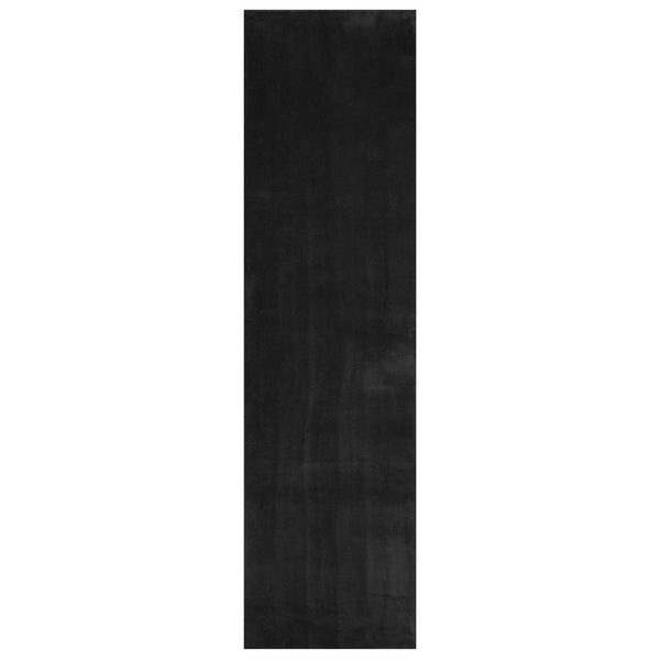 Matto HUARTE Musta 80 x 500 cm 100% polyesteri Litteä