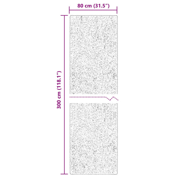 Matto HUARTE Ruskea 80 x 300 cm 100% polyesteri Litteä