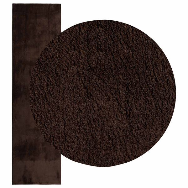 Matto HUARTE Ruskea 80 x 750 cm 100% polyesteri Litteä