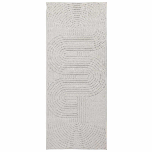 Sisä- ja ulkorug PALMERAS Kerma 80 x 200 cm Polyesteri