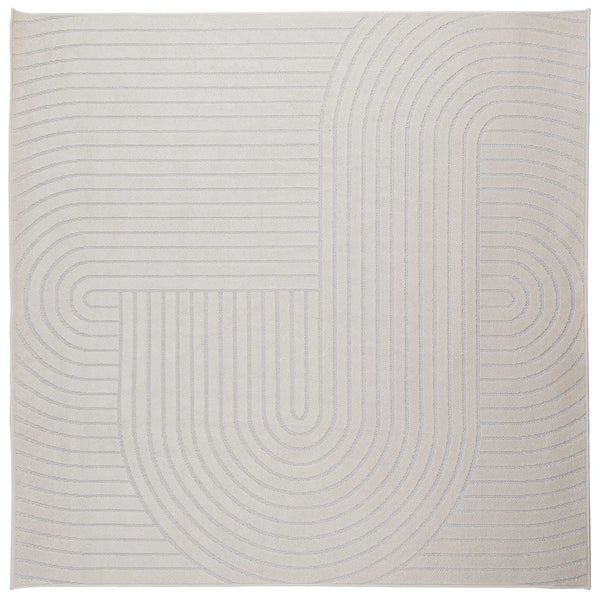 Sisä- ja ulkorug PALMERAS Kerma 120 x 120 cm Polyesteri