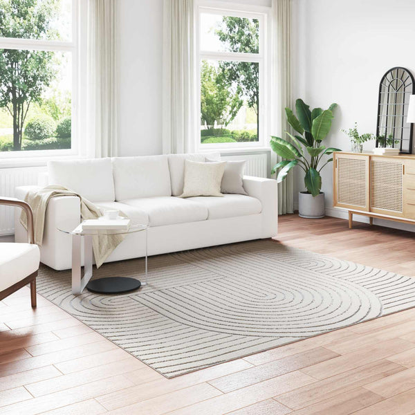 Sisä- ja ulkorug PALMERAS Kerma 240 x 240 cm Polyesteri