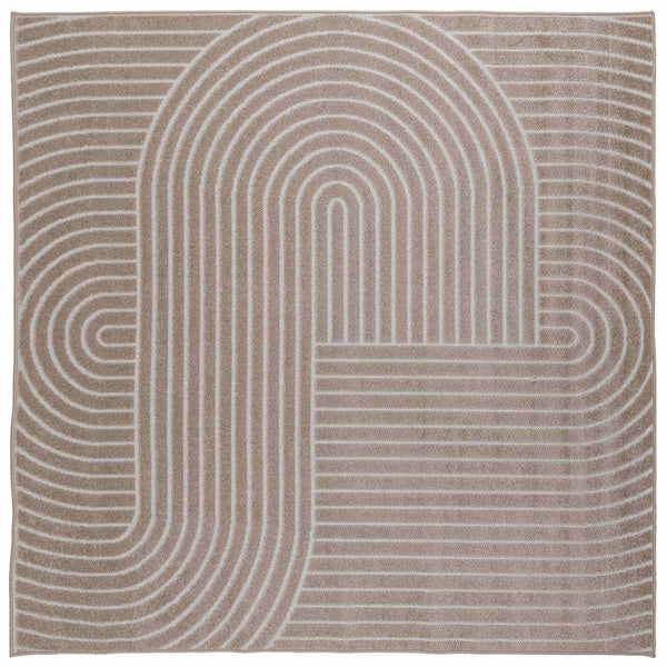 Sisä- ja ulkorug PALMERAS Beige 240 x 240 cm Polyesteri