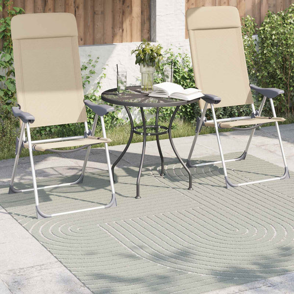 Sisä- ja ulkorug PALMERAS Vihreä 200 x 200 cm Polyesteri