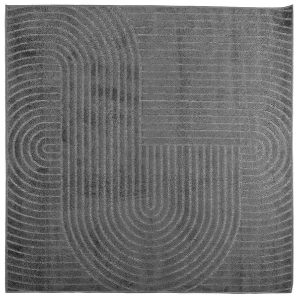 Sisä- ja ulkorug PALMERAS Antrasiitti 240 x 240 cm Polyesteri