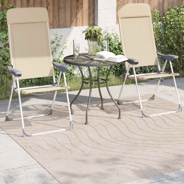 Sisä- ja ulkorug PALMERAS Beige 120 x 120 cm Polyesteri