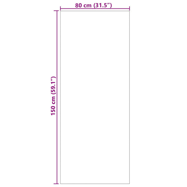 Sisä- ja ulkorug PALMERAS Antrasiitti 80 x 150 cm Polyesteri