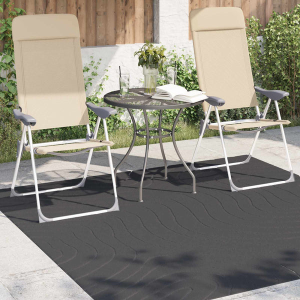 Sisä- ja ulkorug PALMERAS Antrasiitti 200 x 200 cm Polyesteri