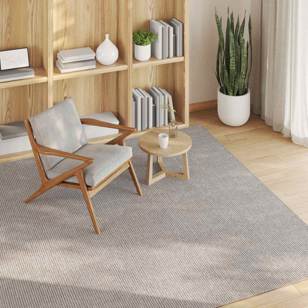 Sisämattu LUGO Kermainen ja taupe 120 x 120 cm Polyesteri