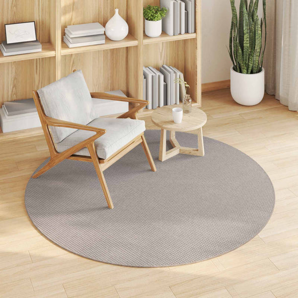 Sisämattu LUGO Kermainen ja taupe Ø 120 cm Polyesteri