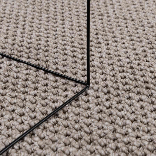 Sisämattu LUGO Kermainen ja taupe Ø 120 cm Polyesteri