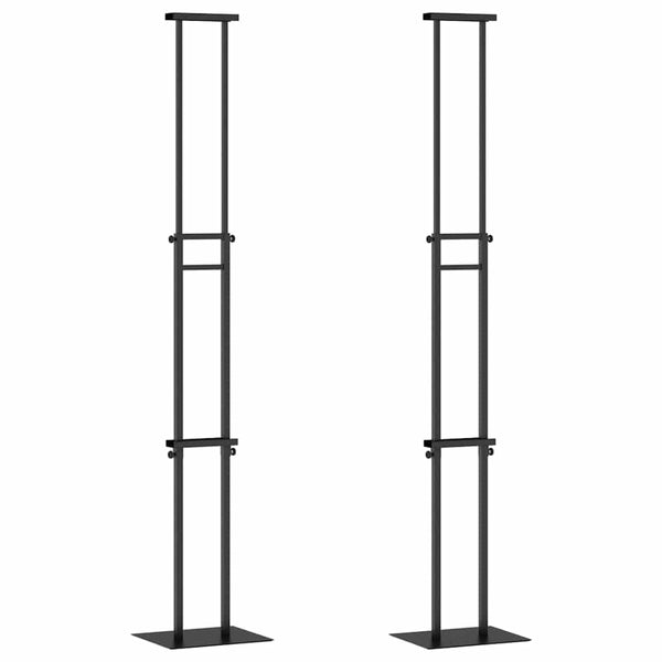Messunäytöt 2 kpl Musta 30 x 23,5 x 210 cm Teräs