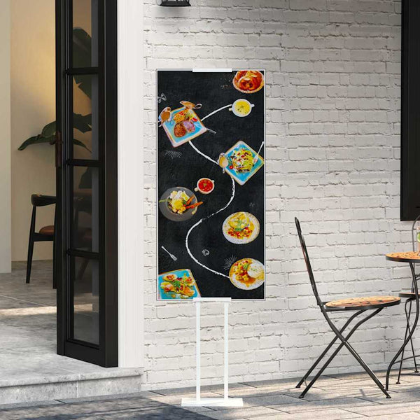 Messunäytöt 2 pcs Valkoinen 30 x 24 x 208 cm Rauta