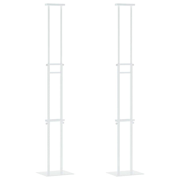 Messunäytöt 2 pcs Valkoinen 30 x 24 x 208 cm Rauta