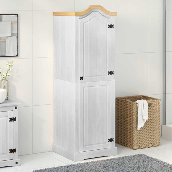 Vaatekaapit ovella Valkoinen 55 x 52 x 170 cm Massiivinen mänty