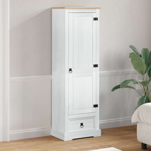 Vaatekaapit ovella Valkoinen 55 x 38 x 170 cm Massiivinen mänty