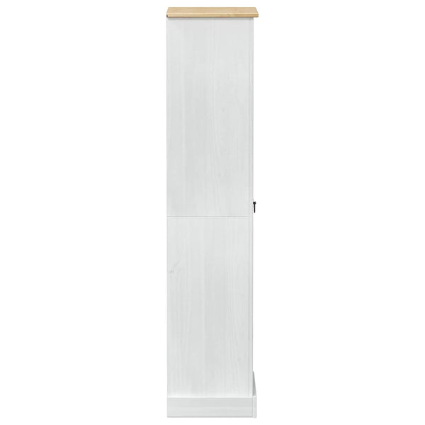 Vaatekaapit ovella Valkoinen 55 x 38 x 170 cm Massiivinen mänty