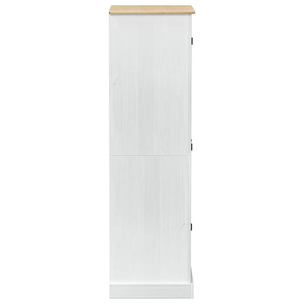 Vaatekaapit ovella Valkoinen 76 x 50 x 170 cm Massiivinen mänty