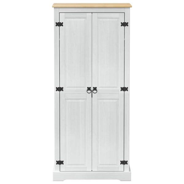 Vaatekaapit ovella Valkoinen 76 x 50 x 170 cm Massiivinen mänty