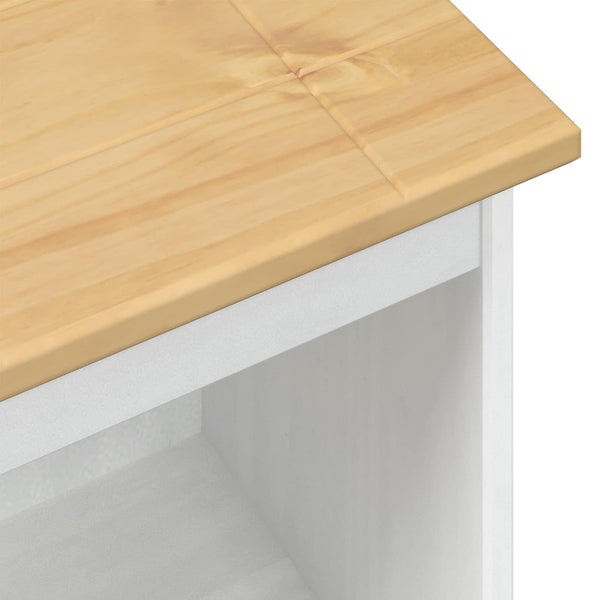Kirjahylly 46 x 29 x 100 cm Massiivinen mänty Valkoinen
