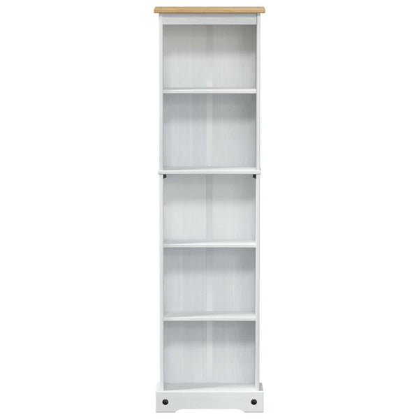 Kirjahylly 46 x 20 x 170 cm Massiivinen mänty Valkoinen