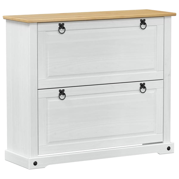 Kenkäkaappi Corona Valkoinen 99 x 32 x 85 cm Massiivinen mänty