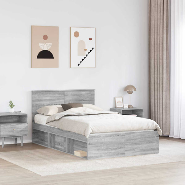 Sängyn runko Harmaa Sonoma 4FT Small Double Tekninen puu