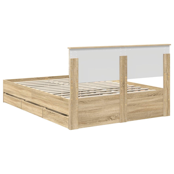 Sängyn runko Sonoman tammi 5FT King Size Insinööripuuta
