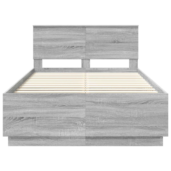 Sängyn runko Harmaa sonoma 4FT Small Double Tekninen puu