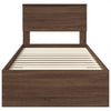Sängyn runko päätyllä Ruskea Tammi ja Hopea 2FT6 Small Single