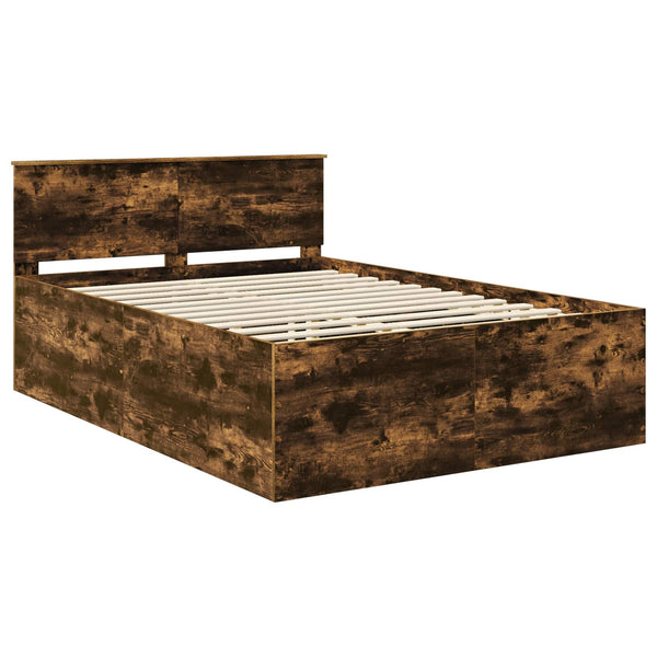 Sängyn runko päätyllä Savupähkinä 5FT King Size Tekninen puu