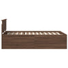 Sängyn runko päätyllä Ruskea tammi 4FT6 Double Tekninen puu