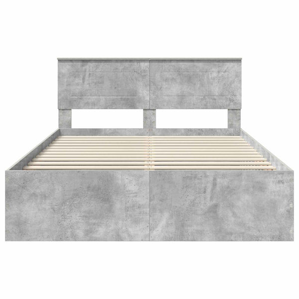 Sängyn runko päätyllä Betoni Harmaa 5FT King Size Tekninen puu