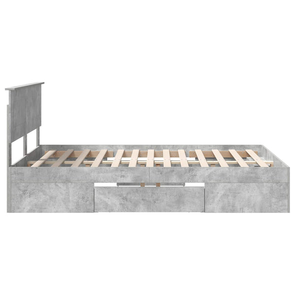 Sängyn runko päätyllä Betoni Harmaa 5FT King Size Tekninen puu