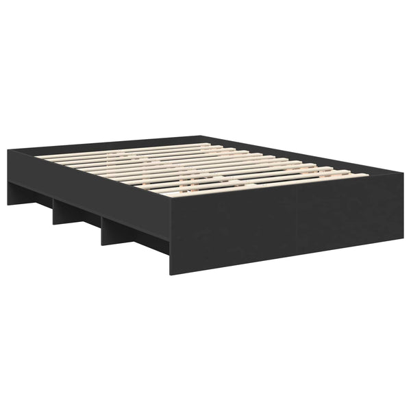 Sängyn runko päätyllä Musta 5FT King Size Tekninen puu