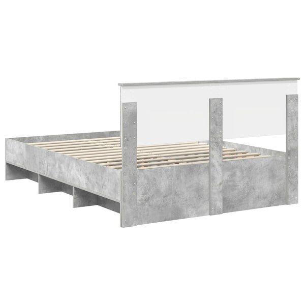 Sängyn runko päätyllä Betoni Harmaa 5FT King Size Tekninen puu
