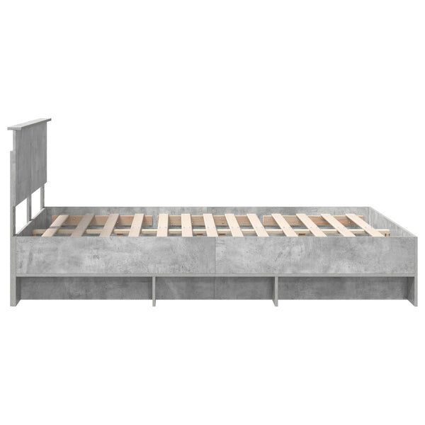 Sängyn runko päätyllä Betoni Harmaa 5FT King Size Tekninen puu